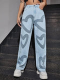 Heart Wide Leg Jeans
