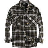 European Thick long  Plaid Dress Shirt
