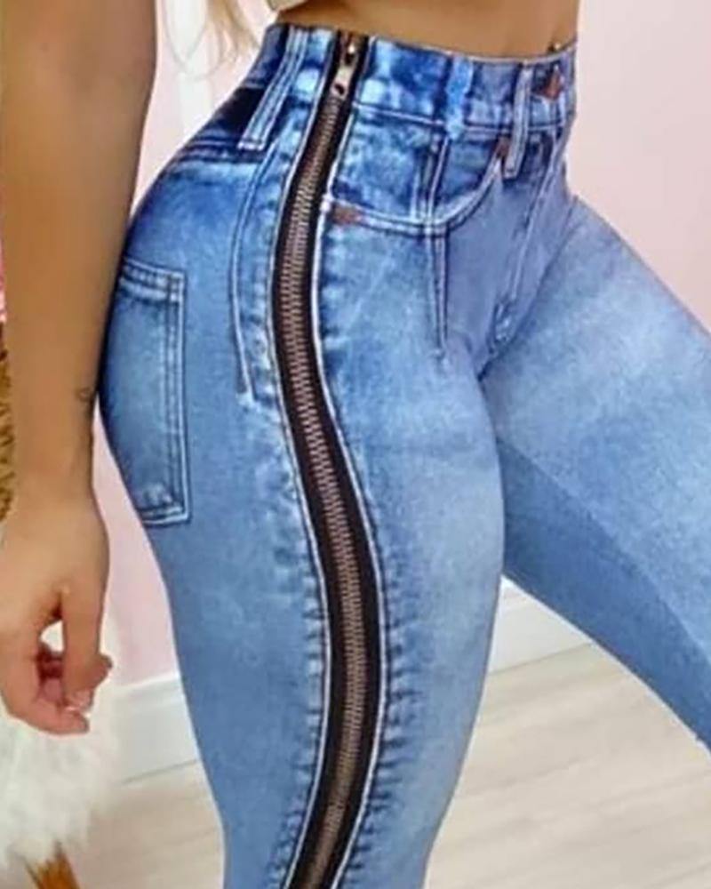 Jeans mit seitlichem Reißverschluss - Für dich und alle