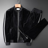 Velvet Silver Side Striped Tracksuits