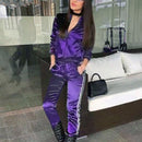 striped zipper sweat suit - For you and all