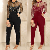 Long Sleeve Mesh Romper