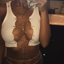 Metal chain crop tank top - For you and all