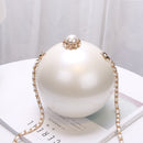 Round Pearl Evening Clutch