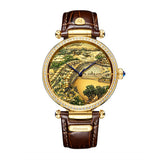 Sapphire Mirror Painting Couples Watch