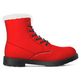 Red Fur Leather Boot
