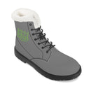 Grey Fur Leather Boot