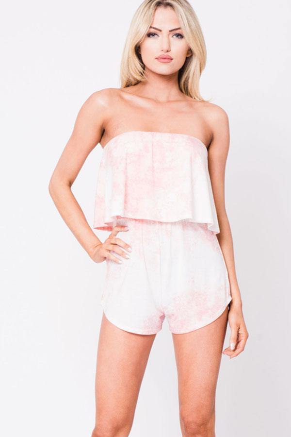 tie dye strapless romper shorts - For you and all