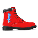 Red Waterproof Leather Boots