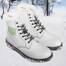 White  Fur Leather Boot