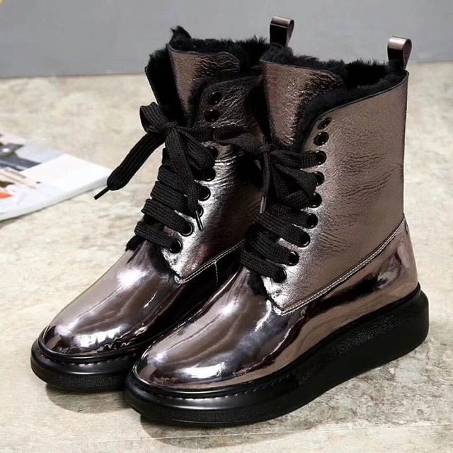 Waterproof flat platform boots - For you and all