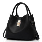 leather gold buckle handbag - For you and all