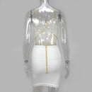 gold spaghetti strap backless dress - For you and all