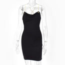 gold spaghetti strap backless dress - For you and all