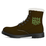 Brown Fur Leather Boot
