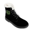 Black Fur Leather Boot