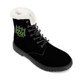 Black Fur Leather Boot