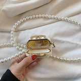 Pearl Chain Crossbody Clutch