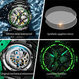 Skeleton Luminous 50M Waterproof Sapphire Watch
