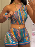Multicolor Mixed Shorts Set