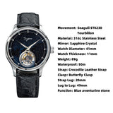Movement Blue Aventurine Stone Watch