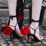 Rose Wrap Around High Heels
