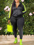 Plus Size Zip Top Sweat Suit