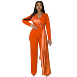 Satin  Wide Leg Romper