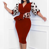 Polka Dot Plus Size Dress