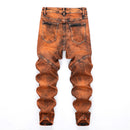 Orange Stretch Slim Fit Jeans