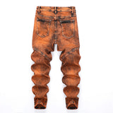 Orange Stretch Slim Fit Jeans