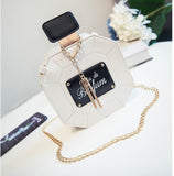 Leather Perfume Bottle Crossbody Clutch