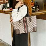 Stripe Leather Hnadbag