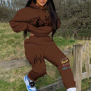 Thicken Warm Hooded Fleece Sweatsuit