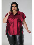 Plus Size Side Tied Top