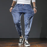Elastic Band Stripe Jeans