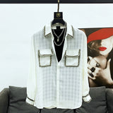 Trendy Splice Thin Dress Shirt