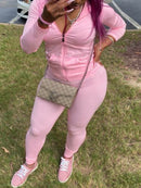 Kangaroo Pocket Hooded Sweatsuit