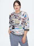 Plus size Anime graphic Top