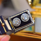 Silver 925 6 Karat Cut Diamond Earrings