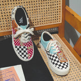 plaid mixed Color Sneakers