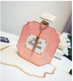 Leather Perfume Bottle Crossbody Clutch