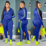 Plus Size Zip Top Sweat Suit
