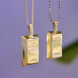 Solid Gold Bar Necklace