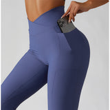 Crossover Pocket  Fitness Leggings