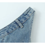 One Shoulder Jeans Tank Top