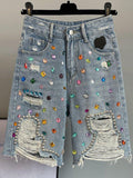 Studded Beaded Shorts