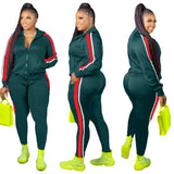 Plus Size Zip Top Sweat Suit