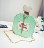 Leather Perfume Bottle Crossbody Clutch