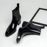 Patent Leather Warm Slip on Boots